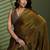 Gold beads stones silk satin party sarees
