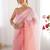 Pink  chiffon designer saree