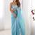 Blue  chiffon designer saree