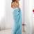 Blue  chiffon designer saree