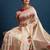 Cream floral printed saree