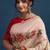 Cream floral printed saree