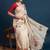 Cream adults-women floral printed with embroidered border saree with unstitched blouse