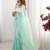 Sea green  chiffon designer saree