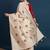Cream printed party wear saree with unstitched blouse