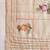 Cream printed party wear saree with unstitched blouse