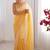 Yellow  chiffon designer saree