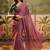Pink embellished saree with blouse piece