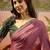 Pink embellished saree with blouse piece