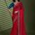 Magenta beads stones silk chiffon party sarees
