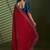Magenta beads stones silk chiffon party sarees