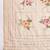 Cream floral kantha work tissue silk saree with unstitched blouse