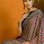 Red printed block print saree with blouse