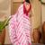White tie and dye printed saree