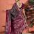 Pink woven design zari saree with unstitched blouse