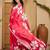 Pink floral printed saree with unstitched blouse