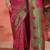 Pink woven design zari saree with unstitched blouse