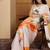 White ethnic motifs printed saree with unstitched blouse piece