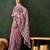 Pink floral embroidered saree with blouse piece