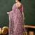 Pink floral embroidered saree with blouse piece