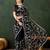 Black embroidered saree with blouse piece