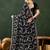 Black embroidered saree with blouse piece