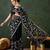 Black embroidered saree with blouse piece