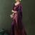 Purple woven design banarasi saree with blouse piece
