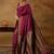 Black woven design sarees with blouse piece