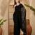 Black embroidered saree with blouse piece