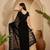 Black embroidered saree with blouse piece