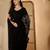 Black embroidered saree with blouse piece