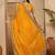Yellow embellished beads and stones satin saree