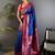 Blue woven design paithani sarees with blouse