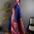 Blue woven design paithani sarees with blouse
