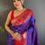 Lavender woven design paithani sarees with blouse