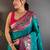Teal woven design paithani sarees with blouse