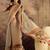 Cream motifs printed saree with unstitched blouse