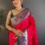Pink woven design paithani sarees with blouse