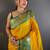 Mustard woven design paithani sarees with blouse