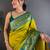 Lime woven design paithani sarees with blouse