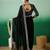 Black sequined  georgette sarees