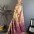 Gold woven design zari silk blend kanjeevaram saree with blouse piece