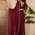 Maroon embellished tissue sarees with unstitched blouse piece