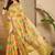 Yellow woven design zari saree