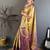 Gold woven design zari silk blend kanjeevaram saree