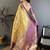 Gold woven design zari silk blend kanjeevaram saree