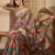 Grey woven design zari organza handloom saree