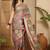 Grey woven design zari organza handloom saree