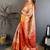 Gold woven design zari silk blend handloom kanjeevaram saree